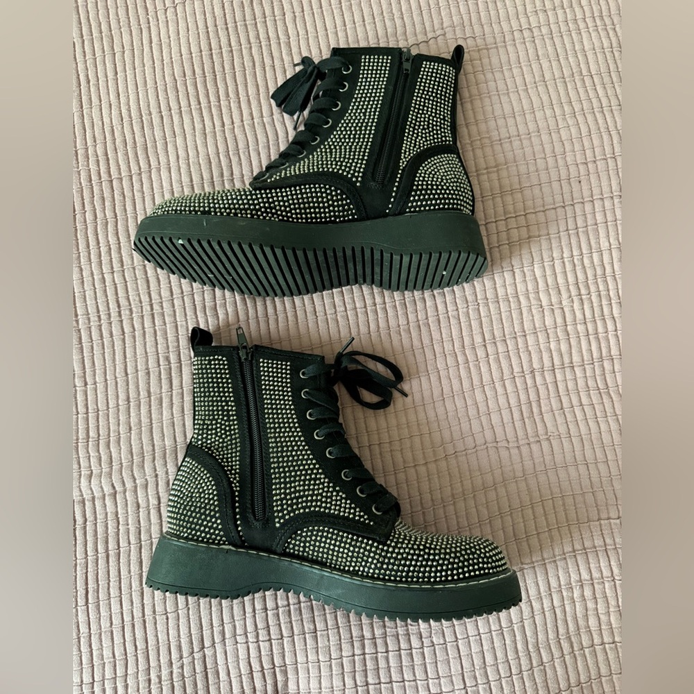 Steve Madden Girl Kurrt-R Studded Combat Boot - Picture 6 of 9